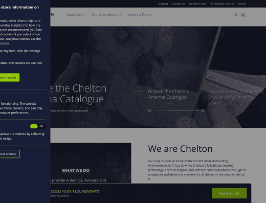 Picture of Cobham Aerospace Communications company website