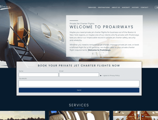 Picture of Pro Airways LLC company website