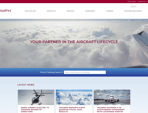 Picture of Triumph Group company website