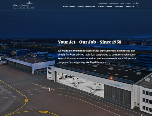 Picture of Aero-Dienst GmbH & Co. KG company website.