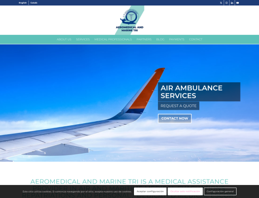 Picture of Aeromedical and Marine Training and Rescue International company website.