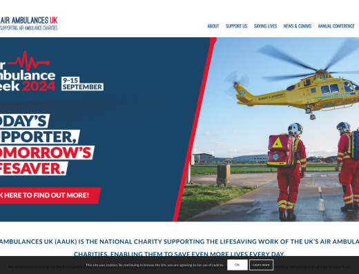 Picture of Air Ambulance UK company website.