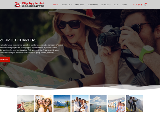 Picture of Big Apple Jet company website.
