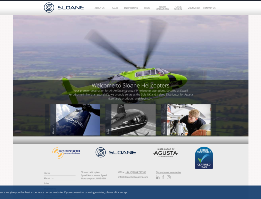 Picture of Sloane Helicopters company website.