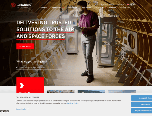 Picture of  company website
