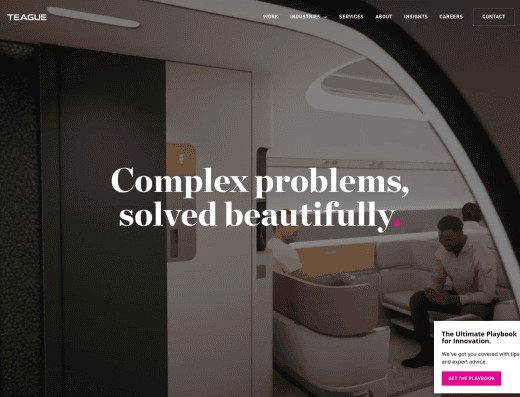 Picture of Teague company website
