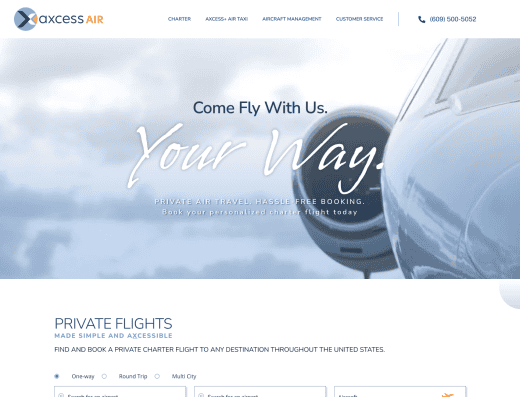 Picture of aXcess Air LLC company website