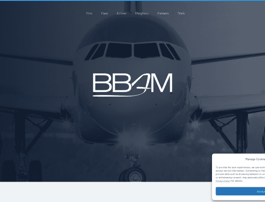 Picture of BBAM Aircraft Leasing & Management company website