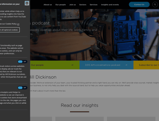 Picture of Hill Dickinson LLP company website