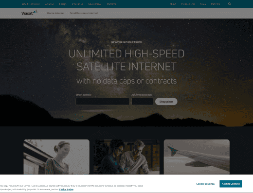 Picture of Viasat company website