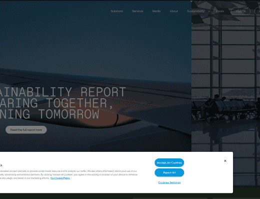 Picture of SITA company website
