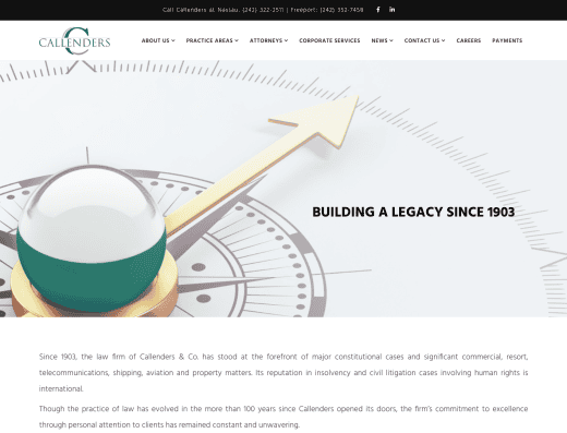 Picture of Callenders & Co. company website