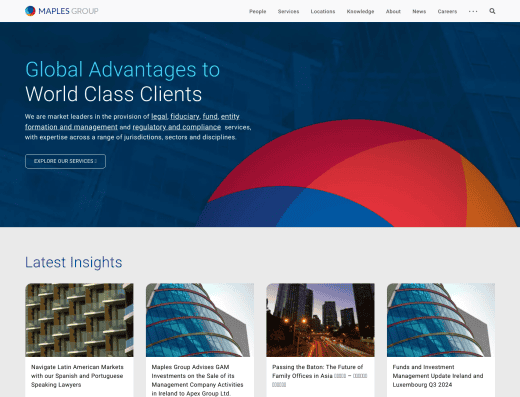 Picture of Maples and Calder company website
