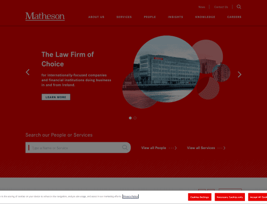 Picture of Matheson company website