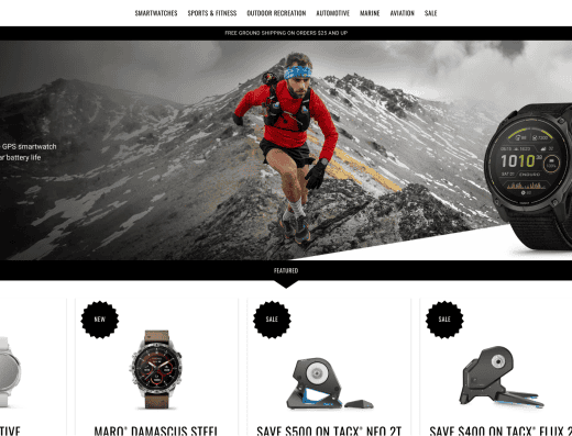 Picture of Garmin Aviation company website