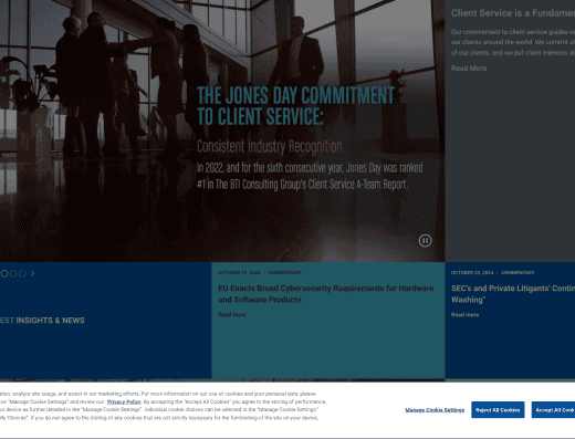 Picture of Jones Day company website