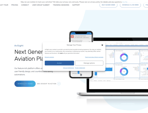 Picture of AvSight company website