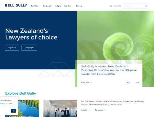 Picture of Bell Gully company website