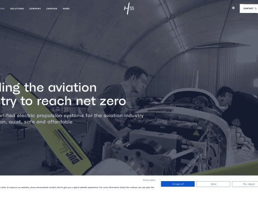 Picture of H55 company website