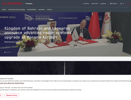 Picture of AgustaWestland (Leonardo Helicopters) company website