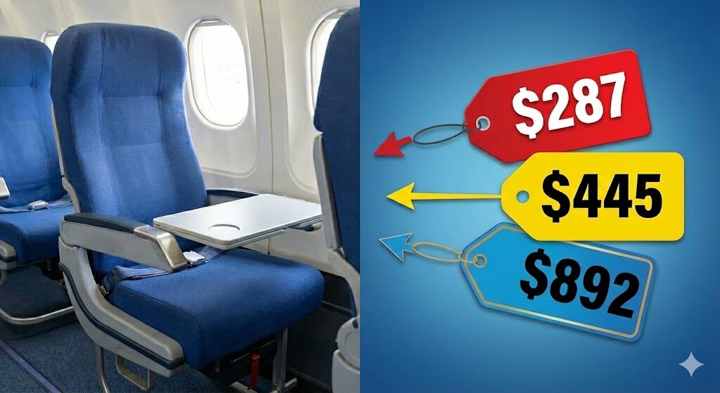 Same seat. Same flight. Three passengers paid $287, $445, and $892.
