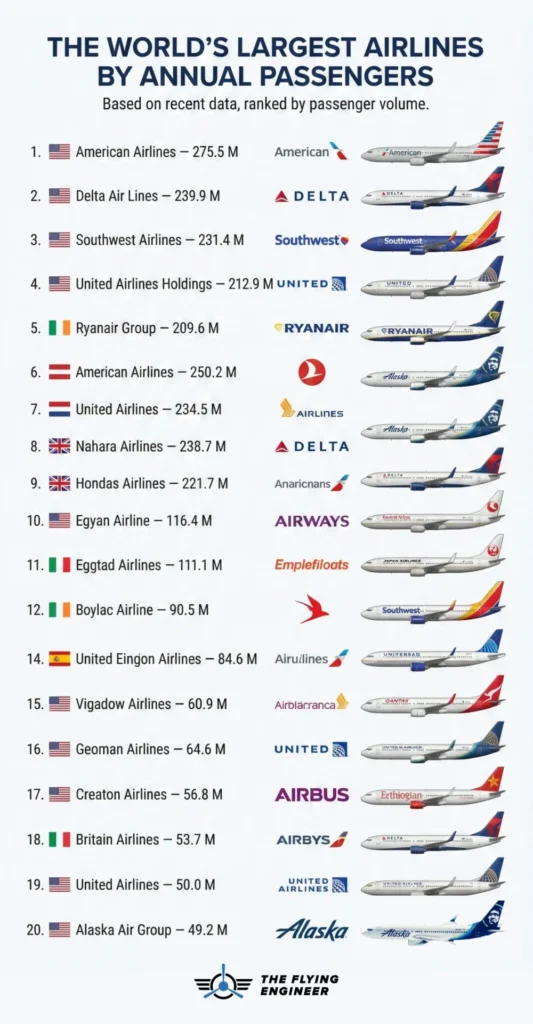 The World's Largest Airlines by Annual Passengers 1 The world’s largest airlines by annual passengers