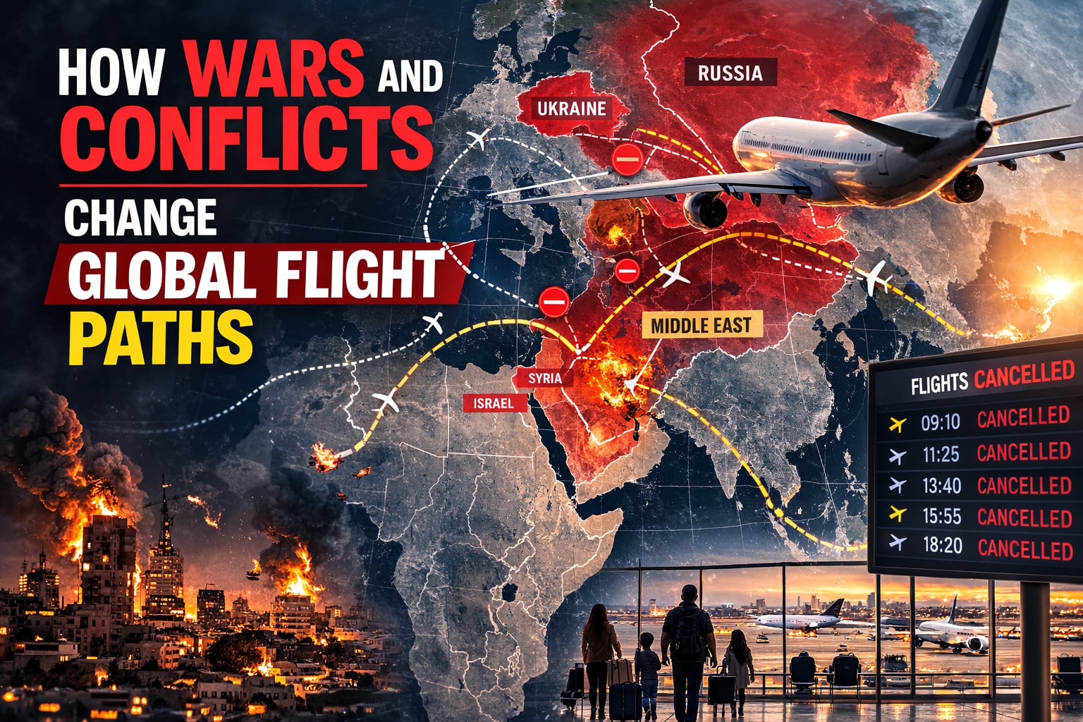 How Wars And Conflicts Change Global Flight Paths